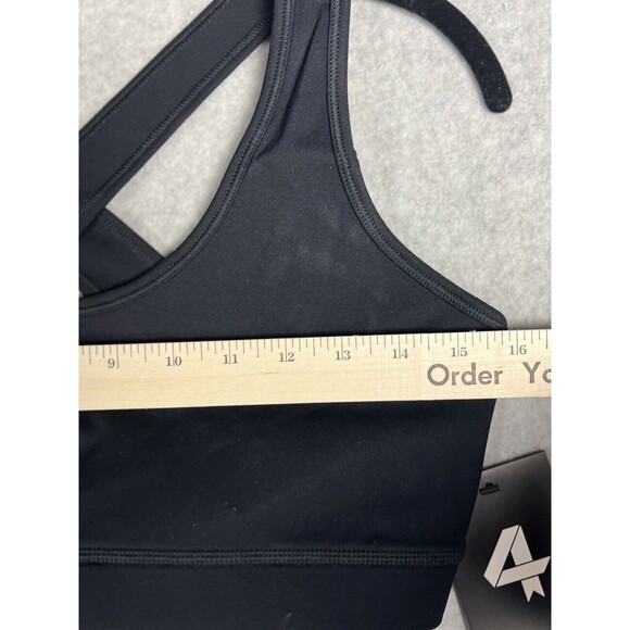 Fourlaps Sports Bra Womens L Black Infinity Crossback Support Stretch 4Laps NEW - Picture 10 of 16